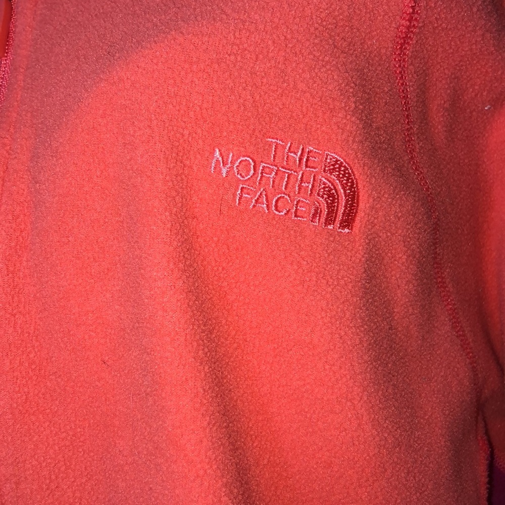 The North Face Tech 100 1/2-Zip Fleece Top (Women's) size large orange/pink top - Picture 4 of 12